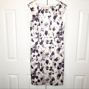 ThredUp Ann Taylor Silk Lavendar Floral Sheath Dress